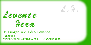 levente hera business card