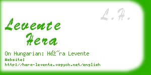 levente hera business card